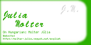 julia molter business card