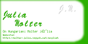 julia molter business card